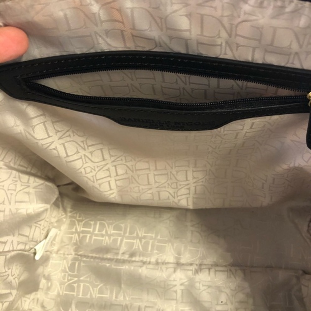 Danielle Nicole Burgundy And Black Leather Bag - image 8